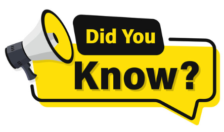 A graphic with a speech bubble design featuring a megaphone and the text 'Did You Know?' in bold letters.